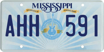 MS license plate AHH591