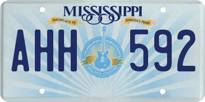 MS license plate AHH592