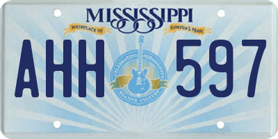 MS license plate AHH597