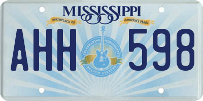 MS license plate AHH598