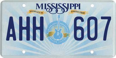 MS license plate AHH607
