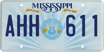 MS license plate AHH611