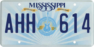MS license plate AHH614