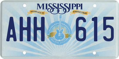MS license plate AHH615