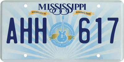 MS license plate AHH617