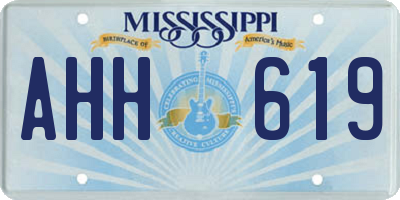 MS license plate AHH619