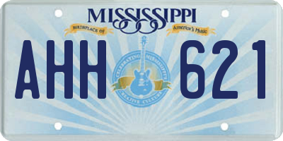 MS license plate AHH621
