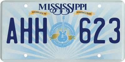MS license plate AHH623