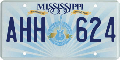 MS license plate AHH624