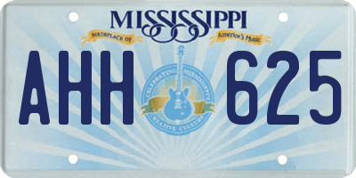 MS license plate AHH625
