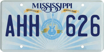 MS license plate AHH626