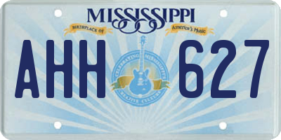 MS license plate AHH627