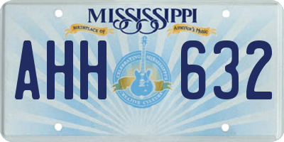 MS license plate AHH632