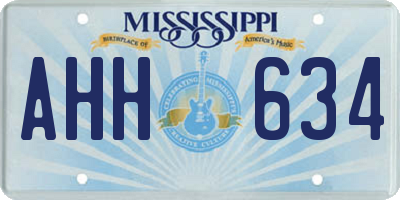 MS license plate AHH634