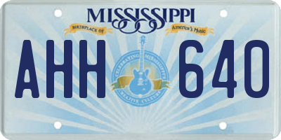 MS license plate AHH640
