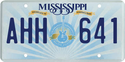 MS license plate AHH641