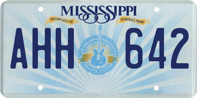MS license plate AHH642
