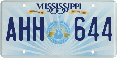 MS license plate AHH644