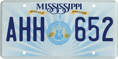 MS license plate AHH652