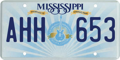 MS license plate AHH653