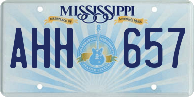 MS license plate AHH657