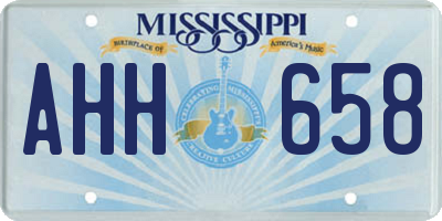 MS license plate AHH658