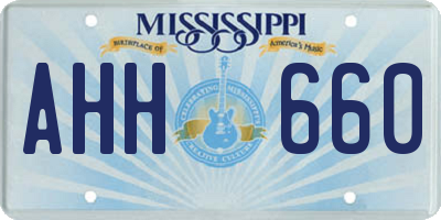MS license plate AHH660