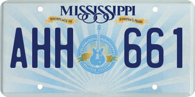 MS license plate AHH661