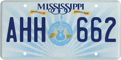 MS license plate AHH662