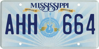 MS license plate AHH664