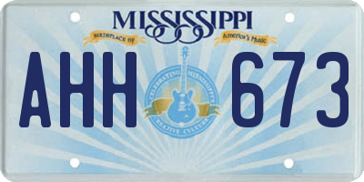 MS license plate AHH673