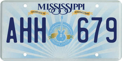 MS license plate AHH679