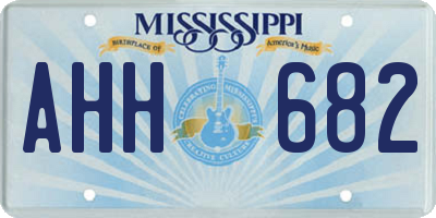 MS license plate AHH682