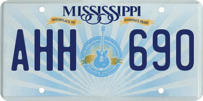 MS license plate AHH690