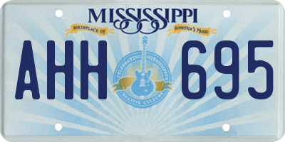 MS license plate AHH695