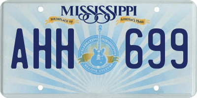 MS license plate AHH699