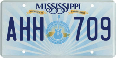 MS license plate AHH709
