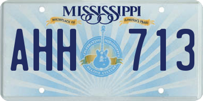 MS license plate AHH713