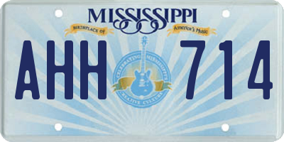 MS license plate AHH714