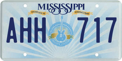 MS license plate AHH717