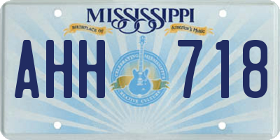 MS license plate AHH718