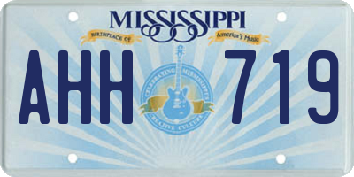 MS license plate AHH719