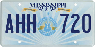 MS license plate AHH720