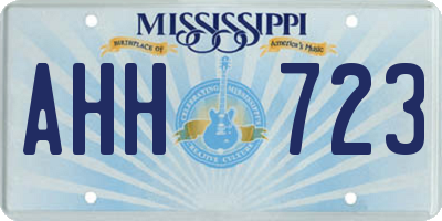 MS license plate AHH723