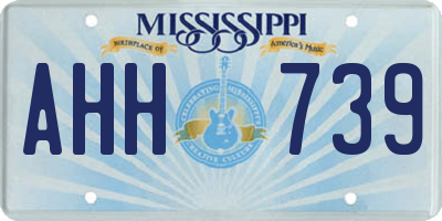 MS license plate AHH739