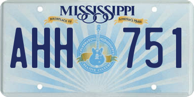 MS license plate AHH751