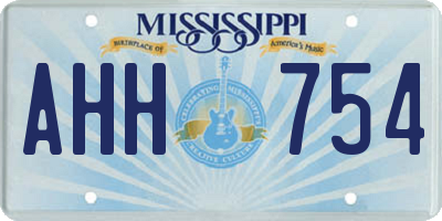 MS license plate AHH754