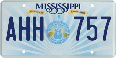 MS license plate AHH757