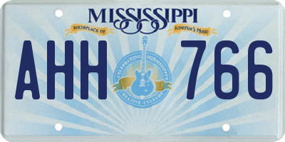 MS license plate AHH766