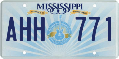 MS license plate AHH771